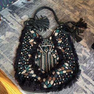 Bohemian Patterned Beaded Bag